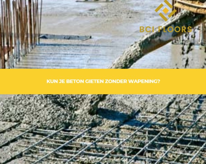 Kun je beton gieten zonder wapening