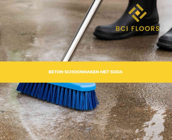 beton schoonmaken met soda