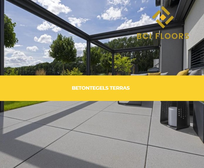 betontegels terras