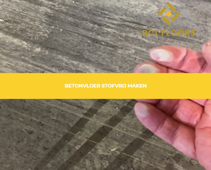 betonvloer stofvrij maken